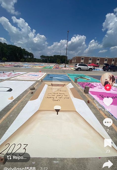 Jesus Senior Parking Spot, Noah Kahan Senior Parking Spot, Harry Styles Senior Parking Spot, Harry Styles Parking Spot, Cute Parking Spot Painting Ideas, Highschool Parking Spot Ideas, Senior Spots, Unique Senior Parking Spot Ideas, Parking Lot Painting