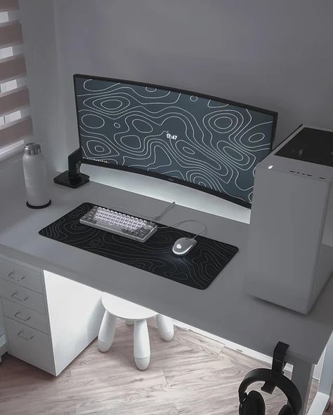 [Promotion] 17 White Gaming Setup Advice You Have To Try Right Now #whitegamingsetup Pc Set Up Black And White, White Black Pc Setup, Black And White Set Up Gaming, Black And White Computer Setup, Black White Pc Setup, All Black Gaming Setup, All White Pc Setup, Black Computer Setup, White Pc Aesthetic