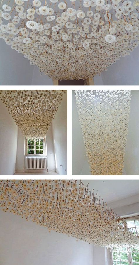 Boom Kunst, Ceiling Art, Deco Nature, Ceiling Installation, World Of Art, Diy Slime, Deco Floral, The Ceiling, Sculpture Installation