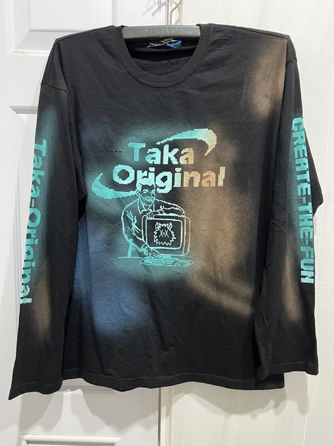 TAKA Original Target Area Keeps Alive Spray Paint LongSleeve Taka Original, Target Area, Keep Alive, Youtube Logo, Men's Tops, Spray Paint, Vintage Tees, Long Sleeve Tshirt, Target