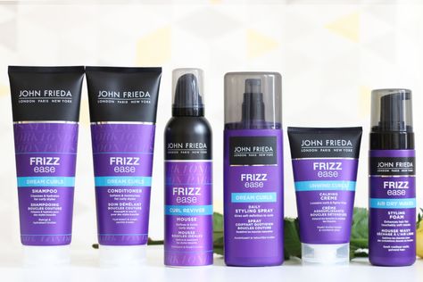 John Frieda Frizz Ease, Blue Packaging, Curled Bob, Curl Conditioner, Curl Shampoo, Hair 101, Hair Issues, John Frieda, Beauty Finds