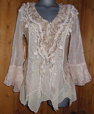 PRETTY-ANGEL-SHIRT-blouse-RUFFLES-LACE-S-M-L-XL-XXL-vintage-BOLERO-gypsy-CAR Vintage Bolero, Vintage Style Blouses, Angel Shirt, Lace Art, Lace Bolero, Gorgeous Blouses, Pretty Angel, Floral Peplum, Party Dress Short