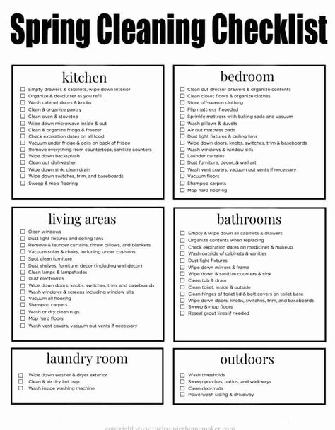 Keep track of your Spring Cleaning to-do list with this free printable Spring Cleaning Checklist! #spring #cleaning #springcleaning Cleaning Checklist Bedroom, Fall Cleaning Checklist, Spring Cleaning Checklist Printable, Spring Cleaning List, Seasonal Cleaning, Cleaning Checklist Printable, Deep Cleaning House, Deep Cleaning Hacks, Cleaning Printable