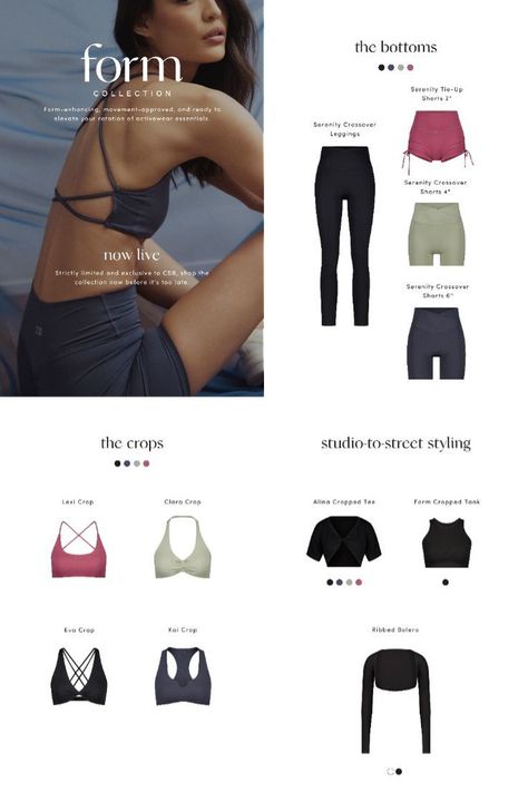 Crop Shop Boutique | Form Collection | Now Live Gym Leggings Women, Activewear Trends, Luxury Activewear, Casual Activewear, Yoga Outfit, Expensive Clothes, Pose Yoga, Shop Boutique, Activewear Sets