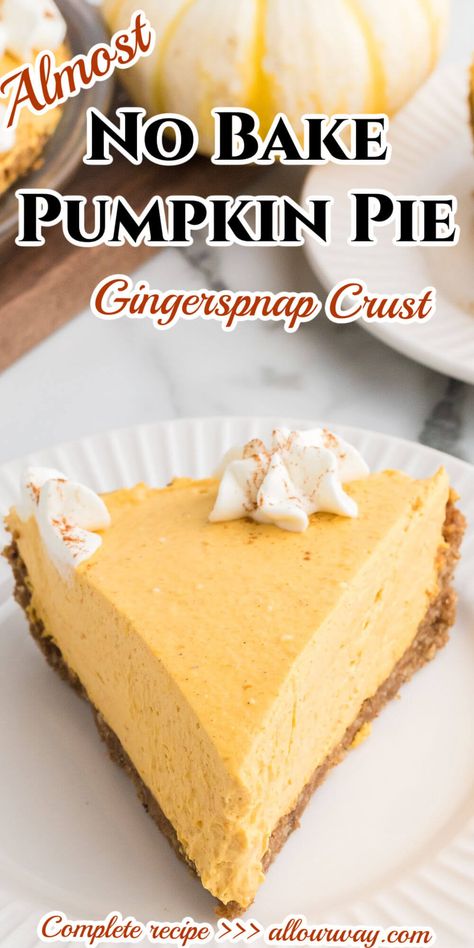 Mini Pumpkin Desserts, No Bake Pumpkin Pie Recipe, Thanksgiving Menu Recipes, Holiday Pie, Pumpkin Filling, Pumpkin Pie Recipe Easy, No Bake Pumpkin, Vegan Pumpkin Recipes, Savory Pumpkin Recipes