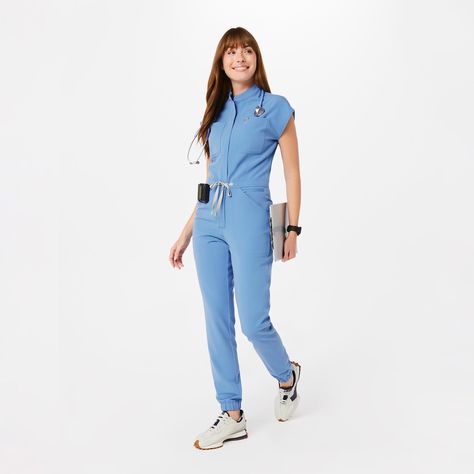 Official FIGS® Scrubs. Ridiculously Soft Scrubs Designed Just For You. Get Free Shipping On Orders $50+! Scrub Designs, Fig Scrubs, Scrubs Uniform Cute, Ceil Blue Scrubs, Cargo Jumpsuit, Doctor Outfit, Vet School, Scrubs Outfit, Scrubs Uniform