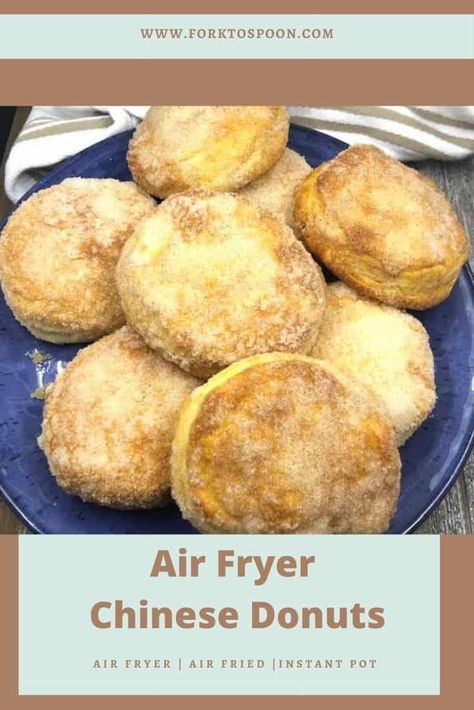 Sugar Doughnut Recipe, Chinese Donuts, Recipes Airfryer, Air Fryer Donuts, Cinnamon Raisin Bagel, Cinnamon Crunch, Homemade French Fries, Cinnamon Sugar Donuts, Flaky Biscuits