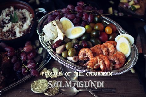 Recipe for Salmagundi, Food from Pirates of the Caribbean Feast Of Starlight, Pirates Dinner, Pirate Food, Geek Food, Pirate Halloween, Poached Chicken, Dinner And A Movie, Stew Recipe, Dinner Themes