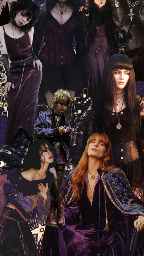 whimsigoth witchy fashion inspiration moodboard 70s Whimsigoth Outfits, Whimsigoth Moodboard, Whimsigothic Fashion, Whimsigoth Wardrobe, Whimsical Goth Fashion, Whimsigothic Outfits, Outfits Whimsigoth, Dark Whimsigoth, Whimsi Goth