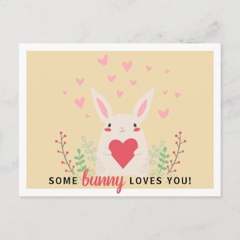 Cute Classroom 'Some Bunny Loves You' Valentines for $1.35 - Valentine's Day Valentine Cards Kids, Valentines Postcard, Cute Classroom, Classroom Valentine Cards, Love You Funny, Girls Valentine Shirt, Kids Valentines Shirts, Top Gifts For Kids, Valentine Centerpieces