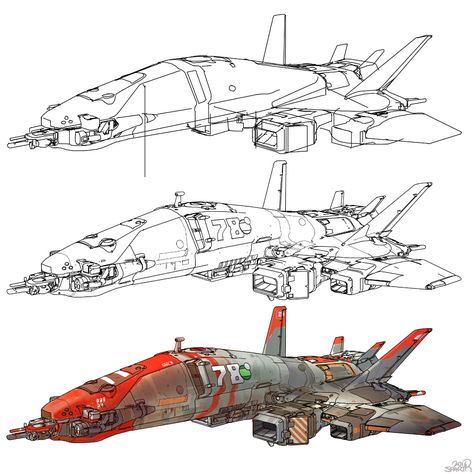 ArtStation - Line spaceship, sparth . Space Ships Concept, Sci Fi Spaceships, Space Ship Concept Art, Starship Concept, Sci Fi Design, Sci Fi Ships, Arte Robot, Spaceship Art, Spaceship Concept