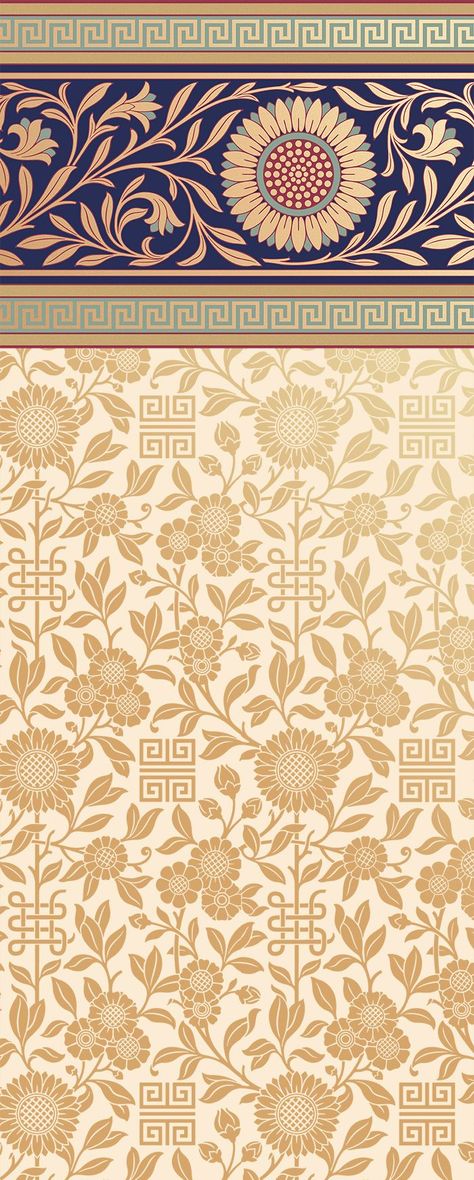 Art Wallpaper Aesthetic, Art Pictures Ideas, Hand Printed Wallpaper, Historic Art, Art Deco Fabric, Victorian Interiors, Cadet Blue, Interior Wallpaper, Art And Craft Design