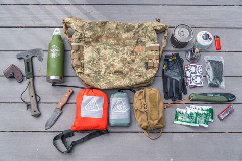 Review: Helikon-Tex Bushcraft Satchel | Pack Config Nalgene Bottle, Small Tent, Molle Webbing, Outdoor Kit, Couple Items, Bushcraft, Modern Classic, Satchel Bags, Outdoor Gear