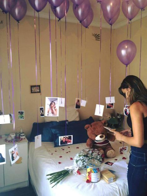 Bedroom Surprise For Him, Birthday Bedroom Surprise For Him, Birthday Bedroom Surprise, Best Friend Birthday Surprise, Birthday Room Surprise, Romantic Bedroom Decor Ideas, Birthday Bedroom, Romantic Bedroom Ideas, Suprise Birthday