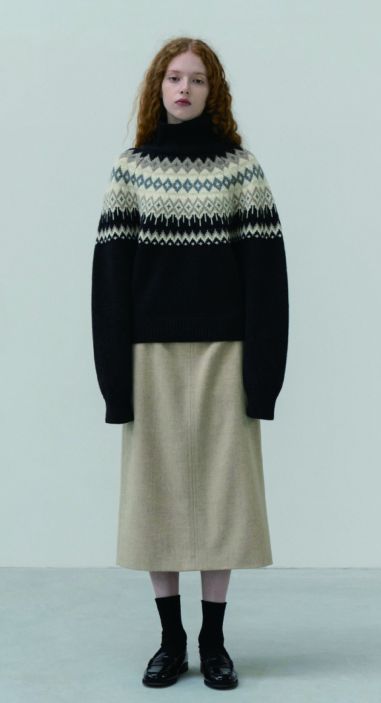 Nordic Outfit, October Fashion, Nordic Sweater, Hand Knitted Sweaters, Chinese Clothing, Fair Isle Sweater, 가을 패션, Everyday Dresses, Knit Fashion