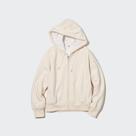 Heattech Pile Lined Sweat Full-Zip Hoodie Product Id: 449878 Brand: Uniqlo Color: Off White / Light Cream Size: Xs Condition: Brand New With Tags (Nwt) Fabric Details: Body: 67% Polyester, 19% Acrylic, 14% Rayon/ Rib: 58% Cotton, 39% Polyester, 3% Spandex/ Pocket Lining: Outer Layer: 60% Acrylic, 40% Rayon/ Inner Layer: 67% Polyester, 19% Acrylic, 14% Rayon Product Description From Uniqlo: - Warm 'Heattech' Outer With A Soft Pile Lining. - Attractive Texture Suitable For Casual Styling. - Plenty Cream Zip Up Hoodie, Uniqlo Hoodie, Uniqlo Heattech, Uniqlo Tops, Uniqlo Women, Full Zip Hoodie, Colorful Hoodies, Cream White, Uniqlo