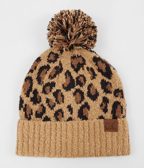 C.C® Leopard Pom Beanie - Women's Hats in Latte | Buckle Delivery Affirmations, Leopard Print Beanie, Birth Affirmations, Labor And Delivery, Thumbnail Image, Fall Clothing, Animal Patterns, Women's Hats, Apple Logo