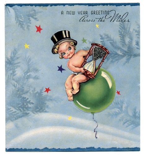 vintage happy new year postcard | new year baby New Years Clipart, Scary Cake, New Years Vintage, New Year's Wishes, New Year Greeting Messages, New Year Card Making, Vintage New Years, New Year Vintage, Images Noêl Vintages