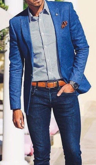 Blazer With Jeans Men, Sport Coat And Jeans, Men Casual Blazer, Mens Designer Blazers, Wearing Outfits, Blazers For Men Casual, Mens Business Casual, Jeans Outfit Men, Business Casual Blazer