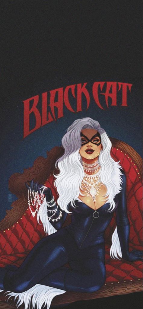 Black Cat Marvel Wallpaper Aesthetic, Black Cat Wallpaper Marvel, Felicia Hardy Wallpaper, Felicia Hardy Fanart, Black Cat Marvel Wallpaper, Black Cat Wallpaper, Baby Black Cat, Og Abel Art, Black Cat Comics