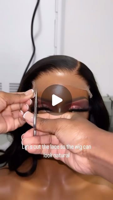 𝒮𝒶𝒷𝓇𝒾𝓃𝒶 | Glueless Wigs | Wig Maker on Instagram: "How to cut the lace so it can look natural 👑  It’s always the small little details that can make a big difference.   Shop our glueless units link in bio.  Boujie now & Pay later with #afterpay" How To Put On Glueless Wig, 7x7 Closure Wig, How To Melt Your Lace Wig, Glue Less Wigs, How To Lay A Wig, Glueless Wig Install Tutorials, How To Melt Lace Wig, How To Pluck Lace Front Wig, How To Make A Wig Look Real