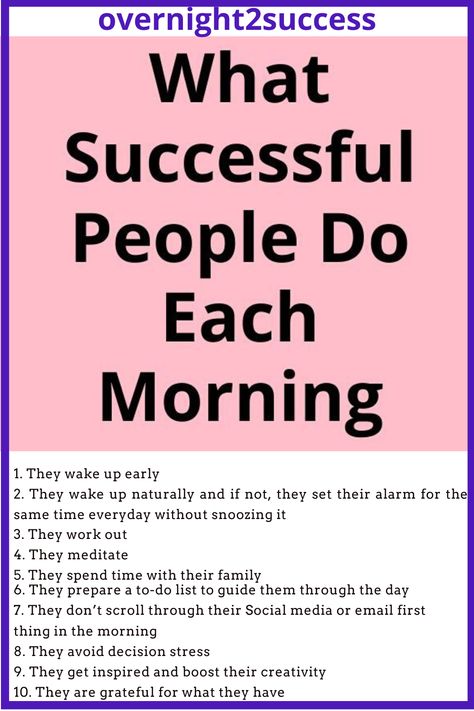 Morning Habits Successful People, Routine Of Successful People, Succesful People, Success Advice, Speech And Debate, Vision Board Affirmations, Habits Of Successful People, Morning Habits, Financial Life Hacks