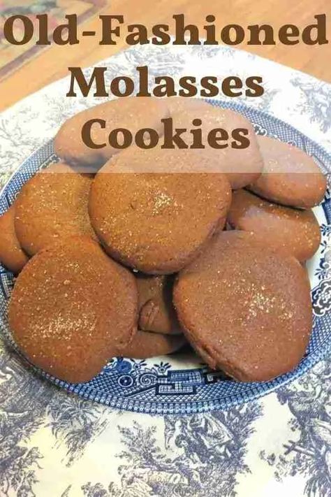 Old Fashion Molasses Cookies Soft, Old Fashioned Molasses Cookies, Molasses Cake, Molasses Cookie, Jar Cookies, Molasses Recipes, Chewy Molasses Cookies, Molasses Cookies Recipe, Old Fashioned Recipe