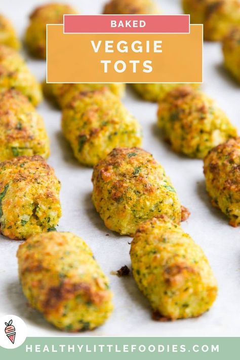 This is the ultimate kid-friendly snack! Veggie Tots! Packed with zucchini, carrot, broccoli, and potato, these crispy tots are perfect for picky eaters. Plus, they're easy to make and full of nutritious goodness. Try them today! #VeggieTots #KidFriendlyRecipe #HealthySnacks Veggie Tots, Toddler Vegetables, Picky Toddler Meals, Zucchini Carrot, Baby Lunch, Kid Meals, Baby Recipes, Veggie Snacks, Healthy Baby Food