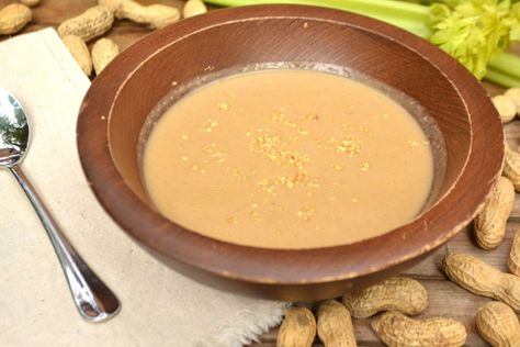 Creamy Savory Peanut Soup - Crafty Cooking Mama Butter Soup, Peanut Butter Soup, Cooking Mama, Peanut Soup, Banana Nut Muffins, Garlic Soup, Mango Sorbet, Savory Soups, Chewy Chocolate Chip