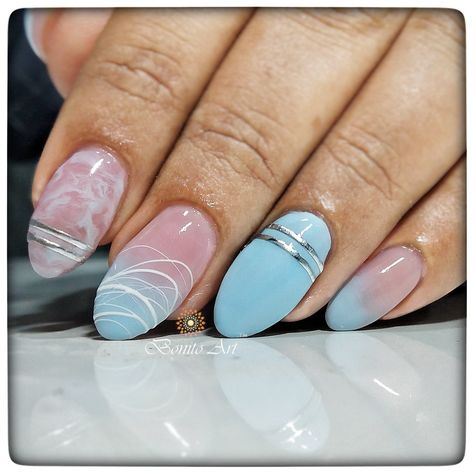 Ombre art with spider gel and beautiful marble in 1 nail Ombre With Spider Gel, Nail Art With Spider Gel, Spider Gel Art Nails, Spider Gel Nail Art Ideas, Nail Spider Gel, Spider Art Nails, Spider Gel Art, Spider Nail Art Design, Spider Gel Nail Designs