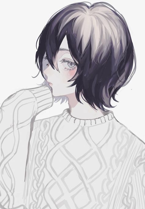 Feminine Boy, A Drawing, Black Hair, Books Wattpad, Wattpad, Books, Anime, Hair, Black