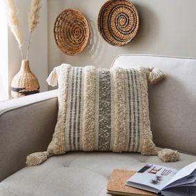 Discover Dunelm's Cushion Range Today | Dunelm | Page 28 Amber Bedroom, Fabric Cushion Covers, Uk Cottage, Dunelm Bedding, Bunny Cushion, Living Dining Room Ideas, Boho Living Room Ideas, Teal Cushions, Checked Cushions