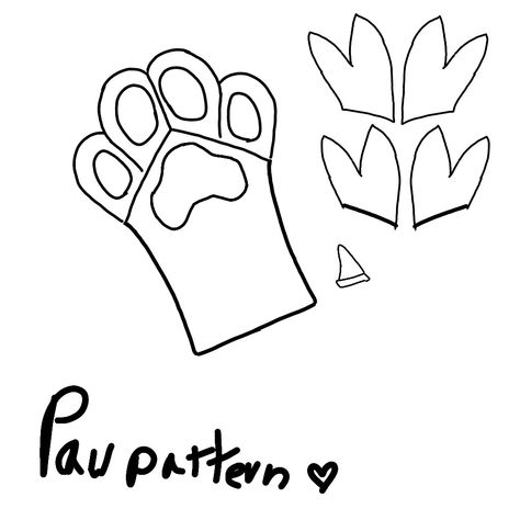 Fursuit Hand Paw Pattern, Cat Fursuit Reference Sheet, Paw Pattern Fursuit, Fursuit Paws Pattern Free, Fursuit Paws Pattern, Therian Pictures, Paper Fursuit, Therian Crafts, Paw Print Drawing