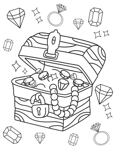 Pirate Colouring Free Printable, Treasure Chest Coloring Page, Pirate Colouring Pages, Pirates And Princesses Crafts Preschool, Pirate Ship Coloring Page, Pirate Worksheets Preschool, Pirate Coloring Pages Free Printable, Pirate Printables Free Templates, Pirate Week Activities For Kids