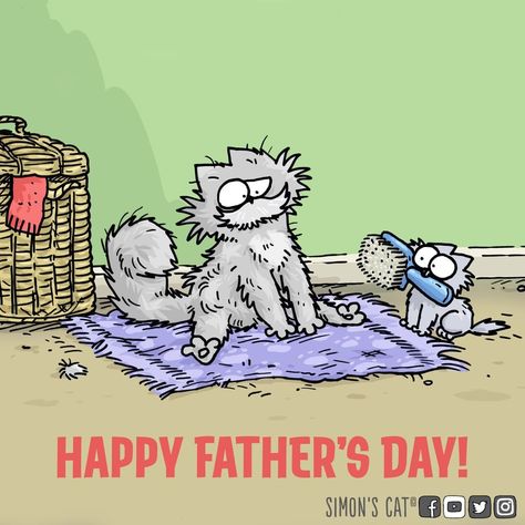 Simon's Cat on Instagram: “Happy Father's Day! 💙 *** #simonscat #catdad #fathersday” Simons Cat Video, Dog Comics, Happy Father Day Quotes, Simons Cat, June Bug, Cat Post, Fathers Day Quotes, Comic Sans, Happy Father's Day