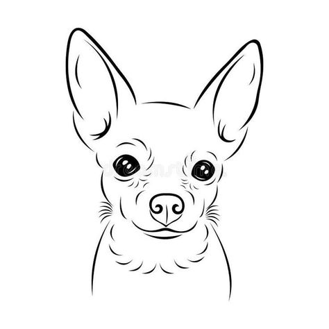 Chihuahua Drawing, Chihuahua Tattoo, Chihuahua Dog, Tattoo Outline, Chihuahua Dogs, Animal Tattoos, Face Drawing, Chihuahua, Coloring Pages