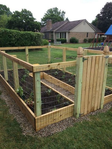 DIY Raised and Enclosed Garden Bed | The garden! Fenced In Garden, Garden Rows, Backyard Vegetable Garden, Fence Backyard, Fenced Vegetable Garden, Garden Layout Vegetable, Fence Garden, Vegetable Garden Planning, Indoor Vegetable Gardening