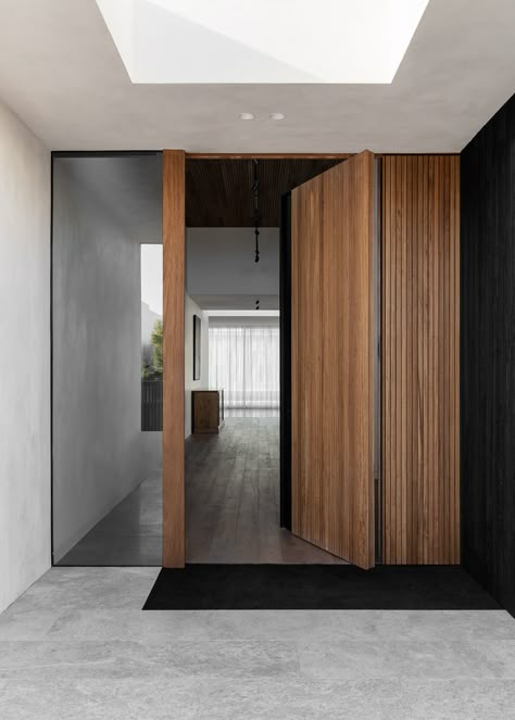 Gallery House, Engineered Timber Flooring, Door Design Modern, The Local Project, Casa Exterior, Front Entry, Light Architecture, Local Design, House Entrance