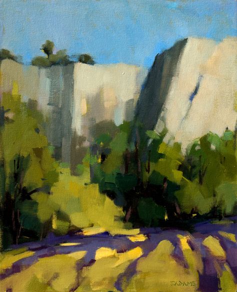 The cliffs of Lioux in Provence http://www.trishaadams.com Strokes Painting, Pastel Landscape, Abstract Art Landscape, Pastel Painting, Abstract Artists, Art Oil, Art Techniques, Abstract Landscape, Beautiful Paintings