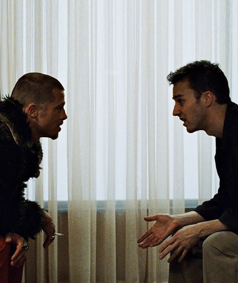 fight club. Edward Norton, Tyler Durden, David Fincher, This Is Your Life, Movie Shots, Film Stills, Great Movies, Brad Pitt, Cinematography