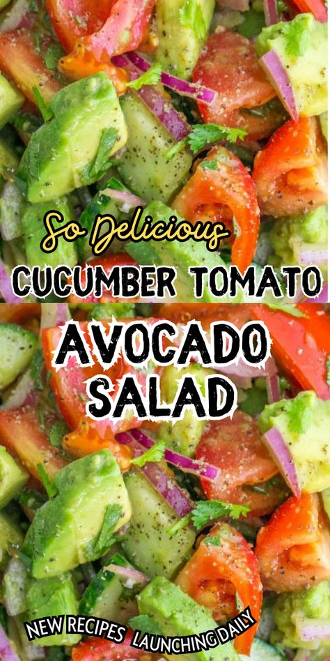 Cucumber Tomato and Avocado Salad Avacado Tomato And Cucumber, Tomato Cucumber And Avocado Salad, Cucumber Avocado Tomato Salad, Avocado Tomato Cucumber Salad, Avocado Cucumber Tomato Salad, Tomato Cucumber Avocado Salad, Tomato And Avocado Salad, Tomato Avocado Salad, Cucumber Tomato Avocado Salad