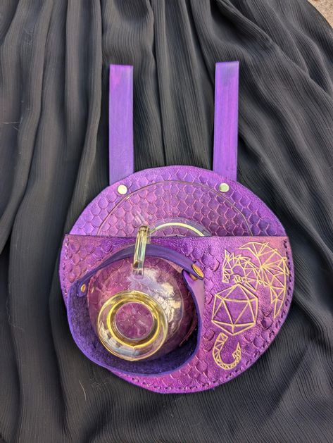 Teacup Holster, Steampunk Viking, D20 Design, Viking Bag, Walla Walla, Dragon Scale, Teacup And Saucer, Adult Costumes, Dungeons And Dragons