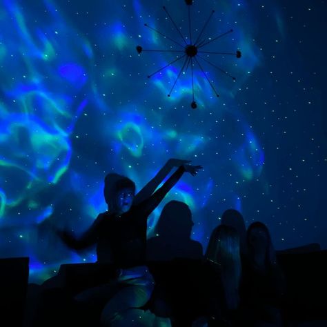 Party Projector Ideas, Modern Space Party, Glow In The Dark Space Party, Projector At Party, Space Decor Party, Space Dance Theme, Adult Space Theme Party, Space Aesthetic Party, Space Party Aesthetic