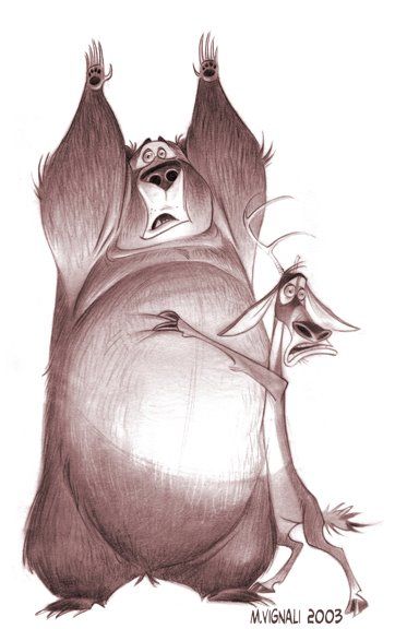 Artist: Marcelo Vignali Bear Character Design, Illustrator Graphic Design, Walt Disney Imagineering, Character Design Cartoon, Disney Imagineering, Open Season, Bear Character, Character Design Sketches, Wizards Of The Coast