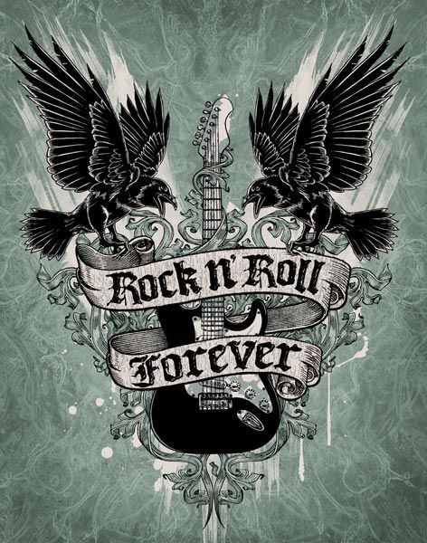 Rock n Roll Forever - Rock n Roll Will Never Die Muzică Rock, Rock N Roll Art, Geniale Tattoos, Live Rock, Rock N Roll Music, Rock N’roll, Rock'n Roll, Love Rocks, Rock Posters