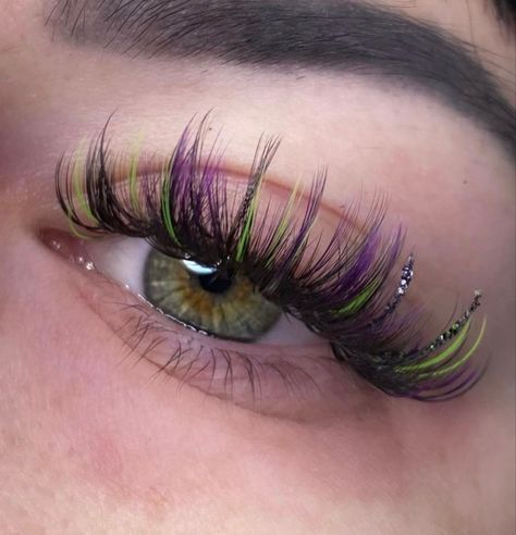 Color Eyelashes Extensions, Eyelashes With Color, Halloween Eyelashes Extensions, Halloween Lashes, Colored Eyelash Extensions, Halloween Lash Extensions, Color Lash Extensions, Colored Lash Extensions, Eyelash Extensions With Purple