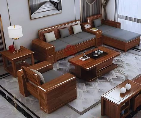 Real Wood Furniture, Wooden Sofa Set Designs, Wooden Sofa Designs, Fun Furniture, Wooden Sofa Set, Wooden Sofa Set Designs Modern, Sofa Set Designs Modern, Sofa Models, Dining Table Design Modern