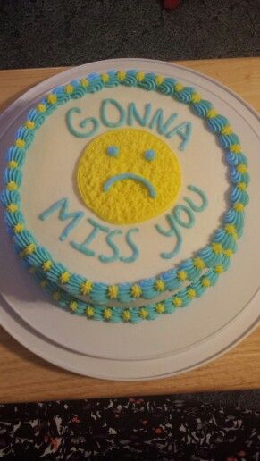 We’ll Miss You Cake, Miss You Cake Ideas, Miss You Cake, Farewell Party Aesthetic, Cake For Farewell Party, We Will Miss You Cake, Leaving Cake, Goodbye Cake, Friendship Cake