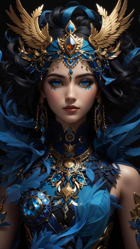 Blue and black mystic phoenix human woman realism ai art Phoenix Human, Black Mystic, Fantasy Mermaids, Beauty Magic, Deep Art, Fantasy Images, Science Fiction Art, Clay Art Projects, Art Prompts