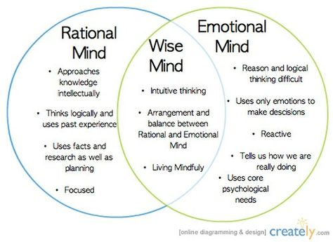 Not that I'm the most sane person in the world but breathe and relax do not make irrational decisions...I'm the one that's soposed to do that remember??? Dbt Therapy, Wise Mind, Dbt Skills, Dialectical Behavior Therapy, Counseling Activities, Therapy Counseling, Counseling Resources, Therapy Worksheets, Group Therapy